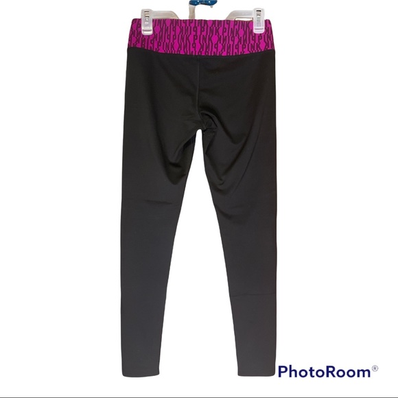 Victorias Secret Pink Yoga Pants, Purple Waistband With Logo Size Small - Picture 2 of 5